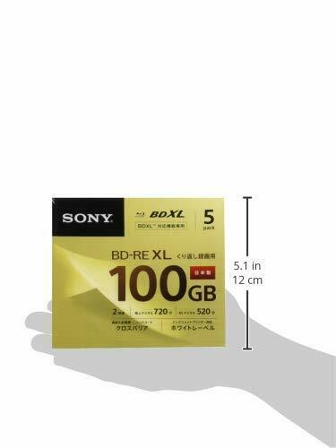 Sony Bluray Disc BD-RE XL BDXL 100GB Rewirtable 5pack 5BNE3VCPS2