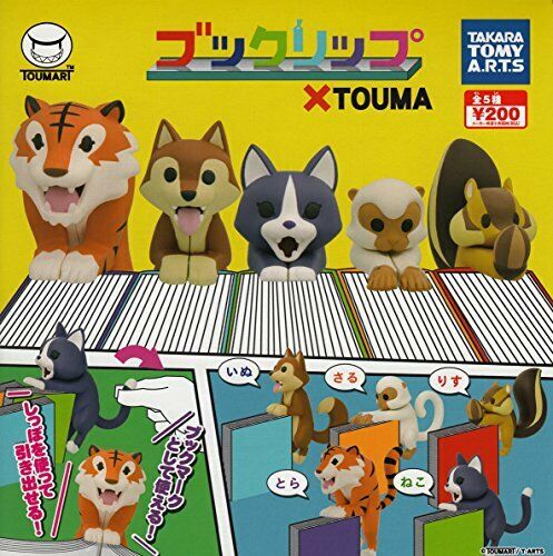TAKARA TOMY book clip xTOUMA all 5set Gasha mascot capsule Figures Complete set_1