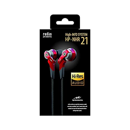 radius Ne HP-NHR 21 Red Earphone High resolution compatible NEW from Japan_3