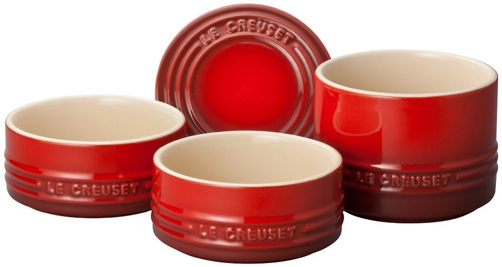 Le Creuset Heat-Resistant Container Stacking Ramcan Set Cherry Red Stoneware_1