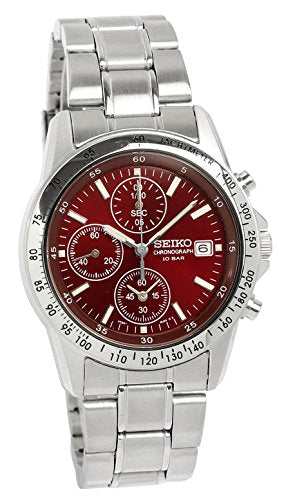 SEIKO SPIRIT SBTQ045 Chronograph Men's Watch 10 BAR Red NEW from Japan_1