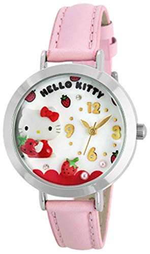 SUNFLAME Sanrio Hello Kitty Deco Watch Strawberry MJSR-F02 Made in Japan NEW_1