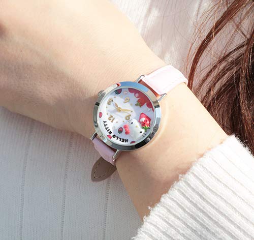 SUNFLAME Sanrio Hello Kitty Deco Watch Strawberry MJSR-F02 Made in Japan NEW_2