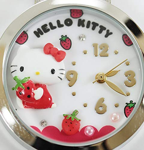 SUNFLAME Sanrio Hello Kitty Deco Watch Strawberry MJSR-F02 Made in Japan NEW_3