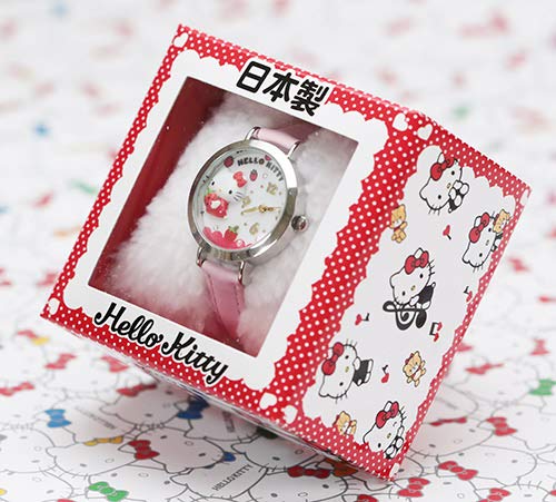 SUNFLAME Sanrio Hello Kitty Deco Watch Strawberry MJSR-F02 Made in Japan NEW_4