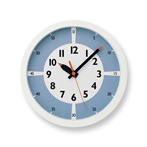 Lemnos fun pun clock with blue! YD15-01 LBL Wall Clock NEW from Japan_1
