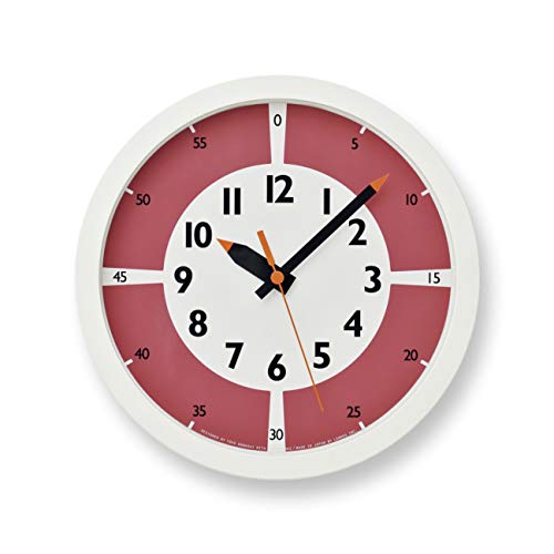 Lemnos fun pun clock with Color! Analog red YD15-01 RE Wall Clock for Kids NEW_1