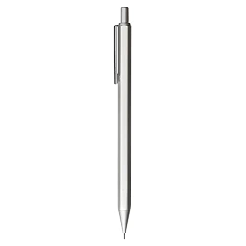 MUJI Aluminum hexagon mechanical pencil 0.5mm HB Silver 18616015 Made in Japan_1