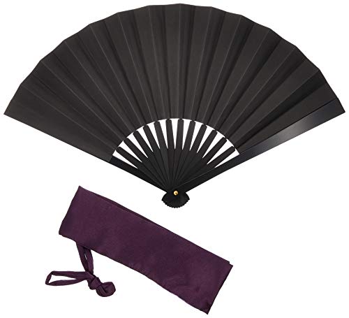 Tessen Japanese Iron Fan Samurai Weapon Black length 24 cm Folding bag, boxed_1
