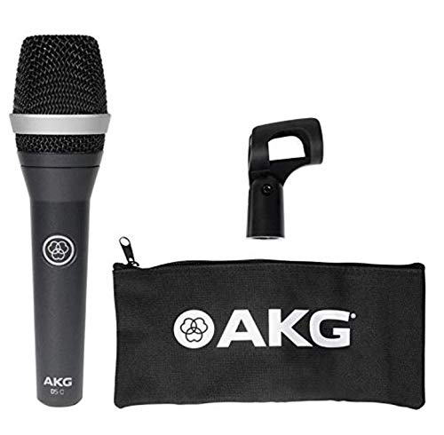 AKG Professional Dynamic Cardioid Vocal Microphone D5C XLR Black Power Cable NEW_4