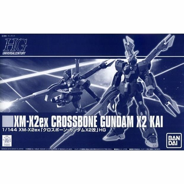 BANDAI HGUC 1/144 XM-X2ex CROSSBONE GUNDAM X-2 KAI Plastic Model Kit NEW Japan_1