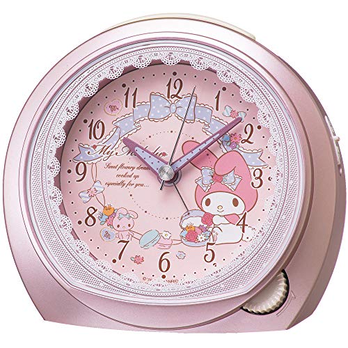 Seiko Clock Alarm Clock My Melody Analog Pink Metallic CQ143P Plastic NEW_1