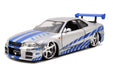 jada toys 1/24 FAST&FURIOUS Miniature Car BRIAN'S NISSAN SKYLINE GT-R(R34) 97158_1