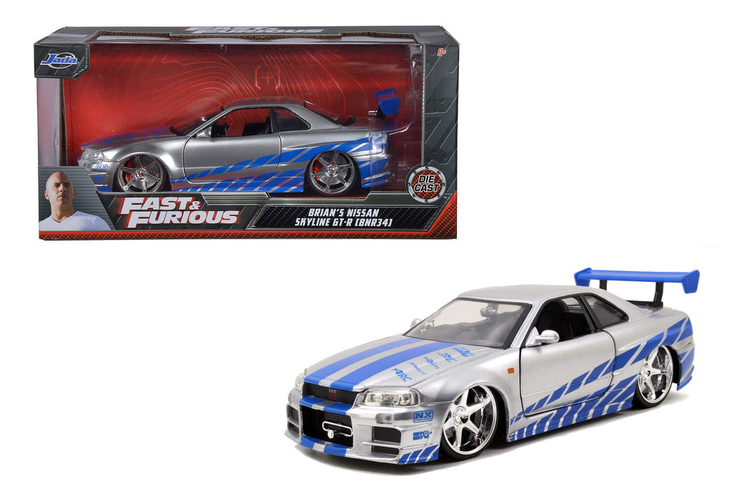 jada toys 1/24 FAST&FURIOUS Miniature Car BRIAN'S NISSAN SKYLINE GT-R(R34) 97158_7