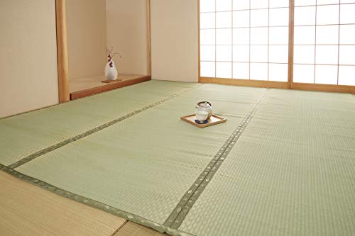 Japanese Igusa Tatami Rush Carpet 88x176cm Shiranui Checkered Pattern NEW_1