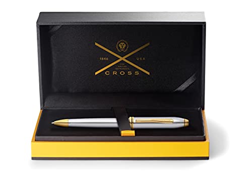 Cross Townsend Medalist Chrome Ballpoint Pen with 23KT Gold-Plated Appointments_2