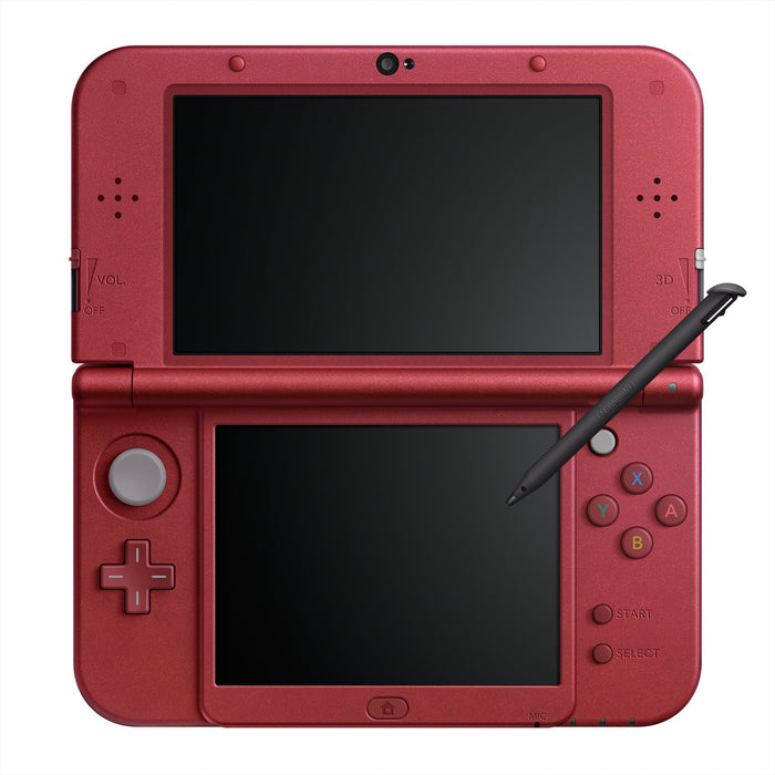 Nintendo 3DS LL Metallic Red Console System [Body & Pen Only] Japan Edition NEW_3