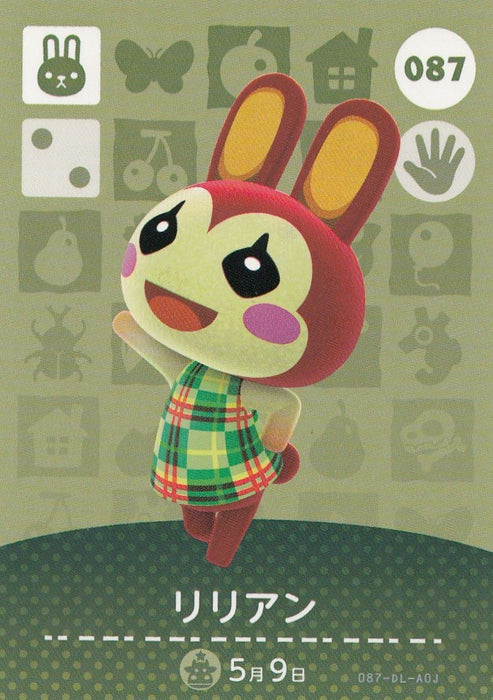 Nintendo Animal Crossing amiibo card Vol.1 Lillian 087 [Normal] Single Card NEW_1