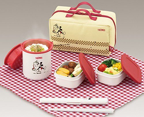 THERMOS Thermal insulation lunch box Disney Mickey red white DBQ - 252DS R - WH_2