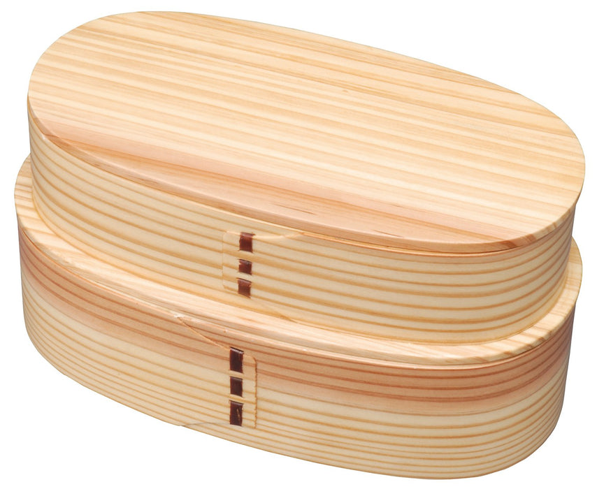 Wakacho Magewappa Two-Stage Lunch Box Natural FH02W Cedar with Rubber Band NEW_1