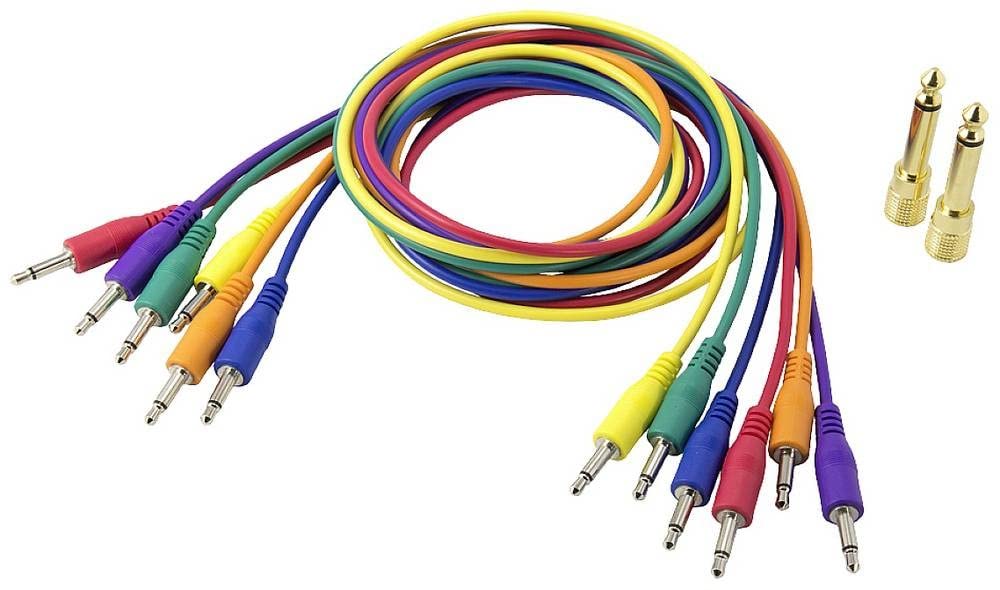 Patch cable for KORG SQ-1 SQ-CABLE-6 Set of 6 monaural mini patch cables NEW_3