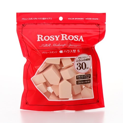 Rosy Rosa SBR Value sponge N house shape type S 30P Pink 40x25x20mm 1893296 NEW_1