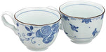 Hello Kitty Tea pair set Cup And Saucer Blue Rose (Blue and white porcelain) Box_2