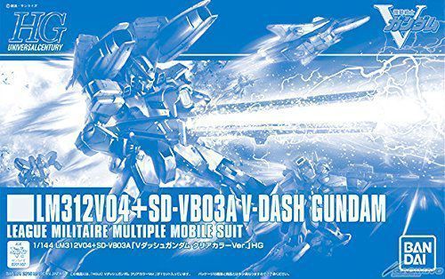 BANDAI HGUC LM312V04 + SD-VB03A V DASH GUNDAM CLEAR COLOR Model Kit from Japan_1