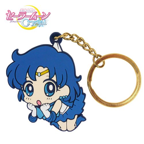 COSPA Sailor Moon Crystal Sailor Mercury Pinched Keychain H5.5xW4.6cm 1365-1177_1