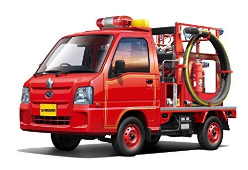 Aoshima SUBARU Sambar Fire Engine 4WD (Type Truck) Plastic Model Kit from Japan_2