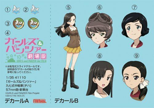 Fine Molds Girls & Panzer Type 97 Chi-Ha Chiha 57mm cannon, new automobiles tabl_3