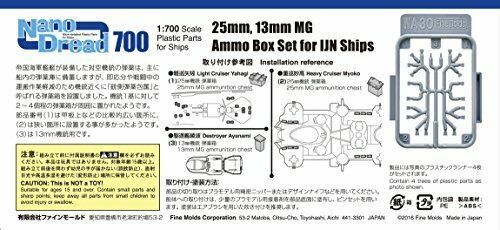 Fine Molds WA30 Ammunition Depot Set for 25mm/13mm Machine Gun Model Kit NEW_3
