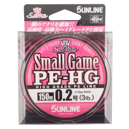 SUNLINE PE Line SaltiMate Small Game PE-HG 150m 3LB #0.2 Pink Braided ‎532759_1