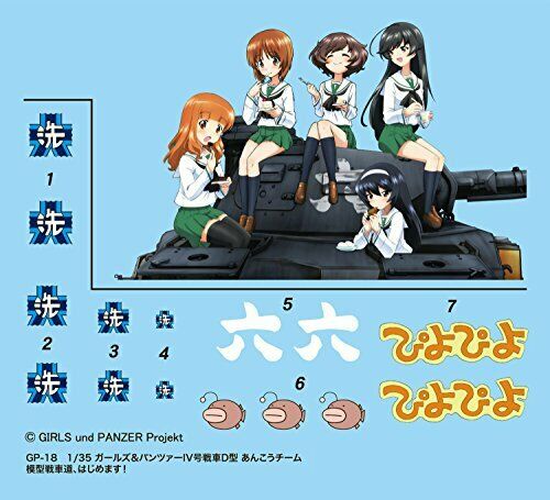 GP-18 1/35 Girls und Panzer IV-go sensha D-type ankou team model tank road, y_4