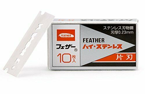 Feather High stainless steel Single Edged Razor blade 10 pcs Japan NEW_3