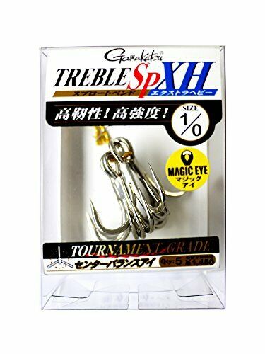 Gamakatsu Triple hook Treble SP XH Extra Heavy #1/0 5 Pcs Silver NEW_1