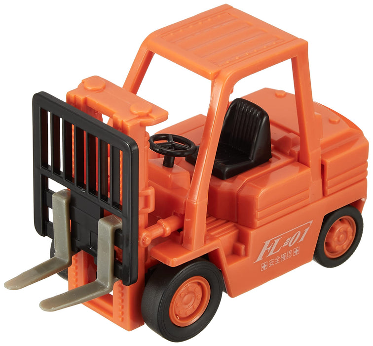 Maruka Drive Town No.13 Forklift 173158 Plastic Deformed Pull Back Car Orange_1