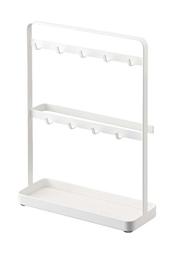 YAMAZAKI home Key Rack Modern Hook Organizer Stand, One Size, White NEW_1