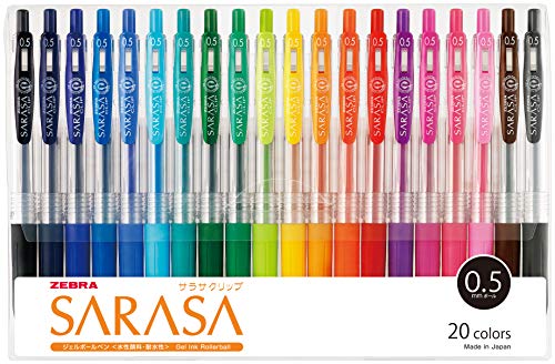 Zebra Gel ballpoint pen Sarasa Clip 0.5mm 20 Colors Jj15-20Ca NEW from Japan_1