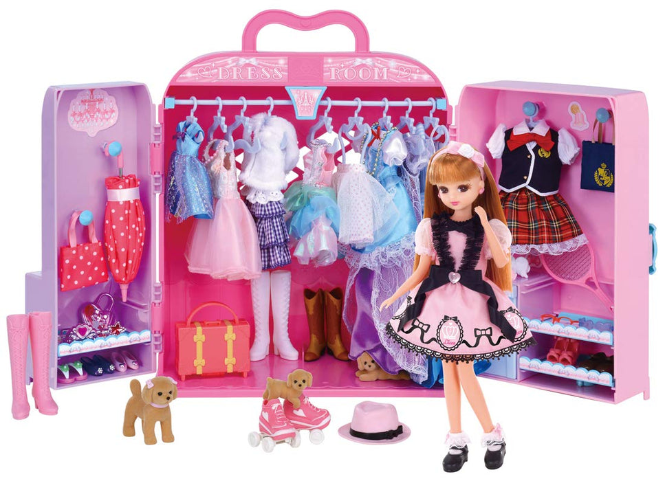 Takara Tomy Licca-chan House Dress room [Closet Only] Pink 3 types of hangers_1