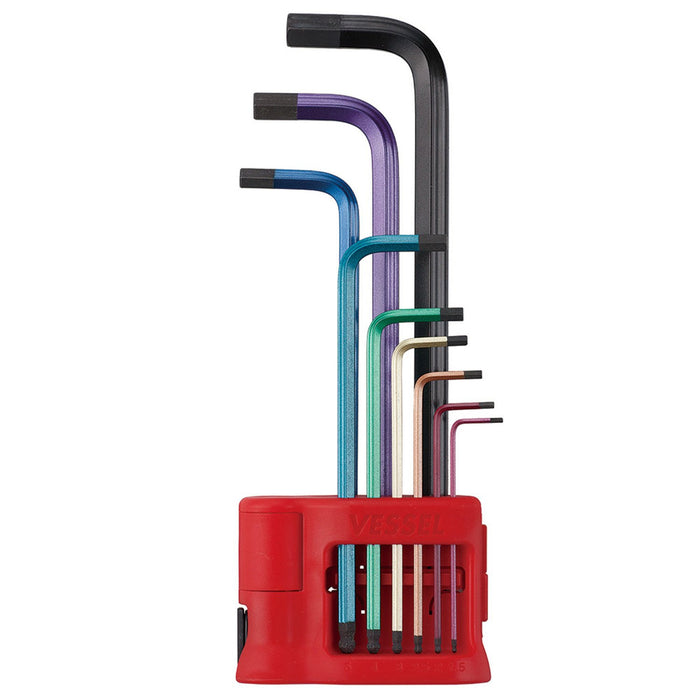 Astro Products VESSEL Rainbow L type wrench Set of 9 8909BP chrome vanadium NEW_1