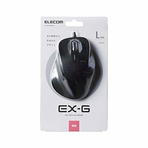 Elecom Wired Mouse 5 button BlueLED L size grip of the extremity black M-XGL10UB_2