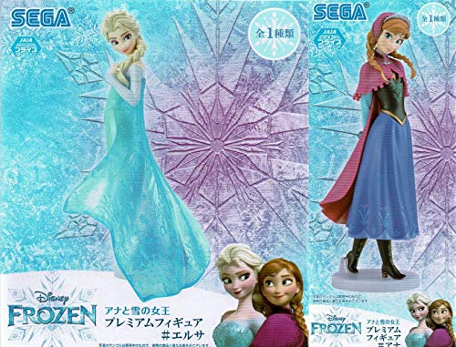 Sega Prize Frozen Premium Figure Elsa & Ana 2 Set S100 NEW from Japan_1
