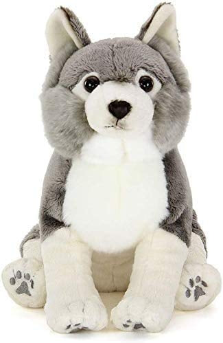 COLORATA Wolf Real Design Animal Plush Doll W17xH26xD25cm Polyester ‎983065 NEW_2
