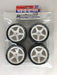 5-spoke wheel white Adhered 4 radial tires 24mm, offset 0 Tamiya 47302 NEW_1