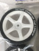 5-spoke wheel white Adhered 4 radial tires 24mm, offset 0 Tamiya 47302 NEW_2