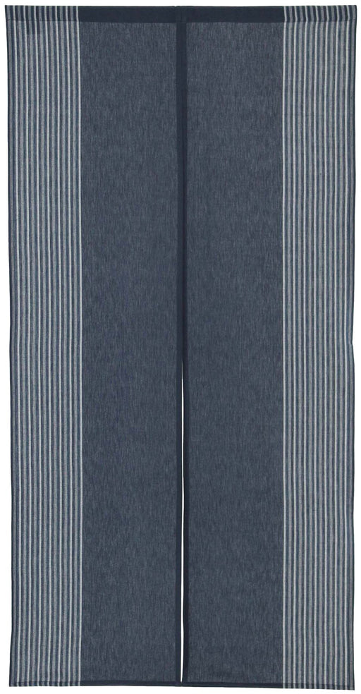 Narumikk Noren Goodwill 10-223 Indigo Color Cotton Stripe pattern Blue Curtain_1