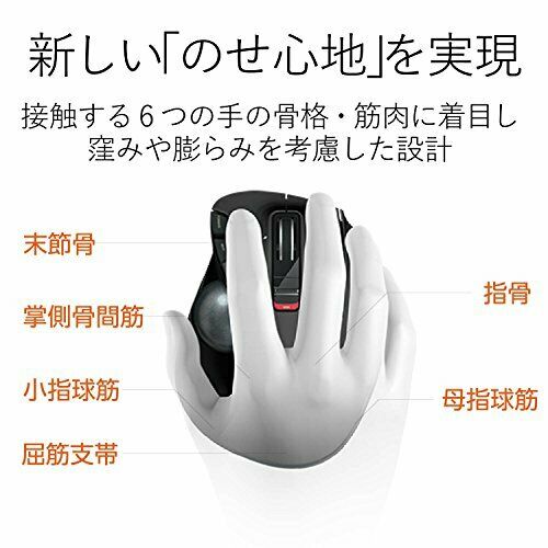 Elecom wireless mouse track ball 6 button black M-XT3DRBK NEW from Japan_2