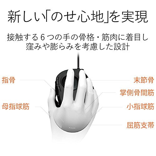 ELECOM PC USB Wired Trackball Mouse 8 button Black M-DT2URBK NEW from Japan_3