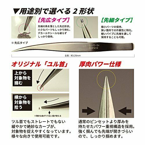 God Hand GH Precision Tweezers Hobby Tool GH-PS-SB NEW from Japan_3
